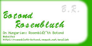 botond rosenbluth business card